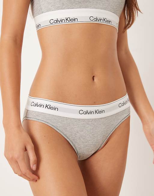 Calvin Klein Icon Cotton Modal Bikini Brief In Grey