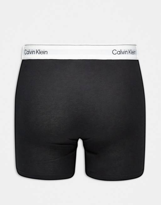 Calvin Klein Icon Cotton Stretch 3 Pack Boxer Briefs In Black