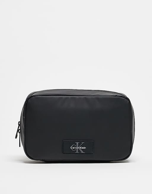 Calvin Klein Jeans nylon washbag in black