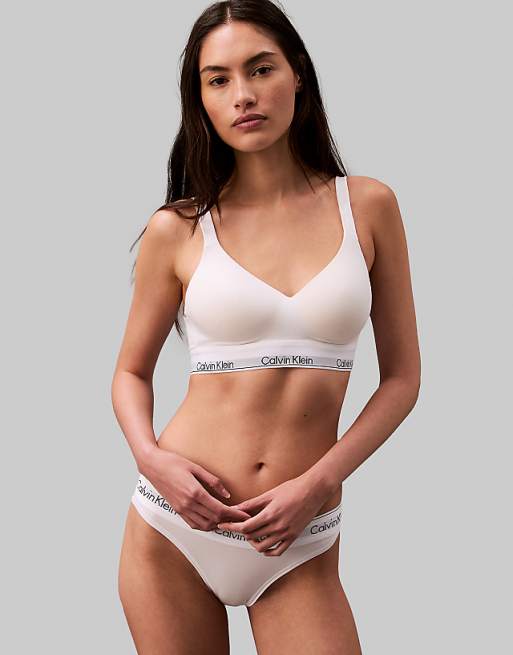 Calvin Klein Lift bralette - modern cotton in white