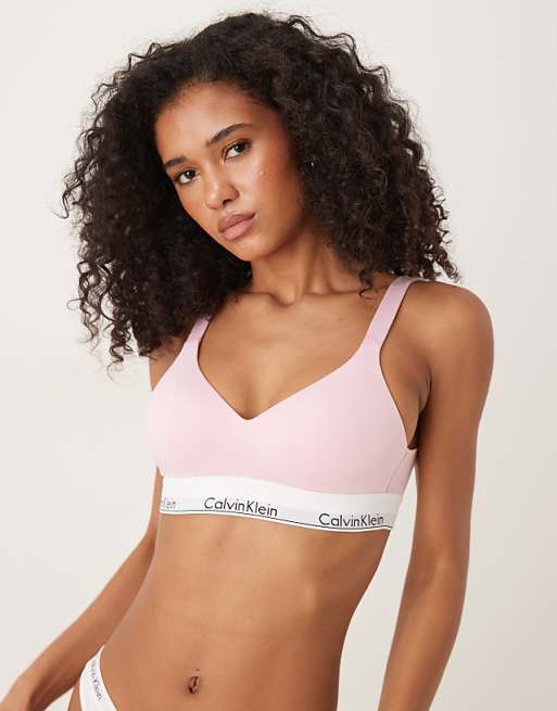 Calvin Klein Modern Cotton lift bralette in pink