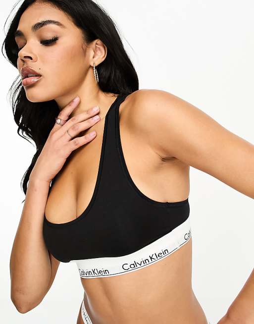 Calvin Klein Modern Cotton Lingerie Set In Black