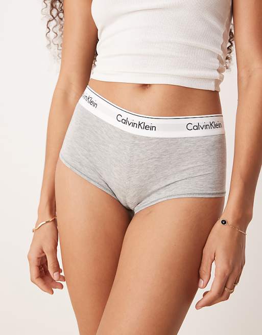 Calvin Klein Modern Cotton Shorty Brief In Grey