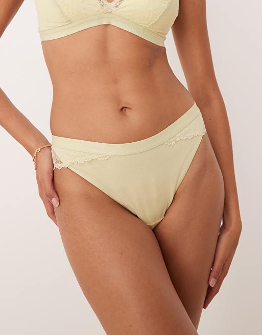 Calvin Klein Modern Lace lingerie set in soft yellow