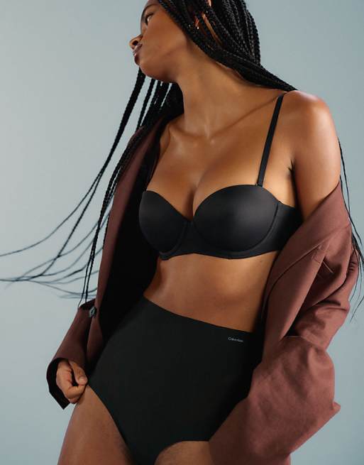 Calvin Klein perfectly fit strapless push up bra in black
