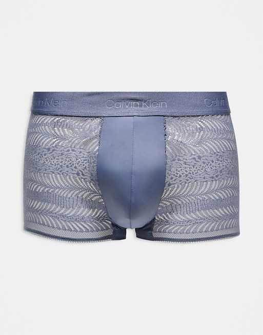 Calvin Klein Sculpt lace low rise trunk in grey