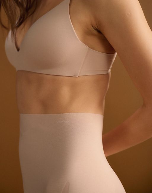 Calvin Klein Shapewear Sculpted Stay Put Mesh Shorts In Beige