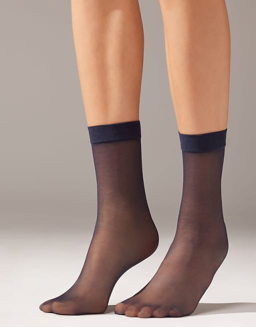 Calzedonia 20 denier sheer socks in blue