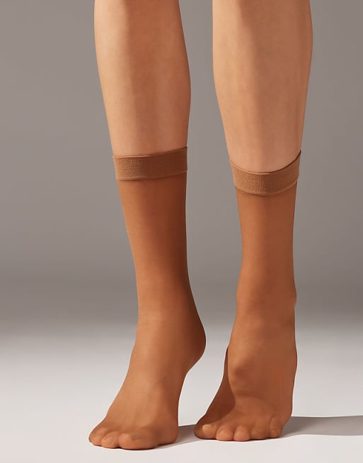 Calzedonia 20 denier sheer socks in tropical