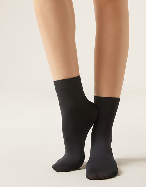 Calzedonia 50 denier soft touch socks in black