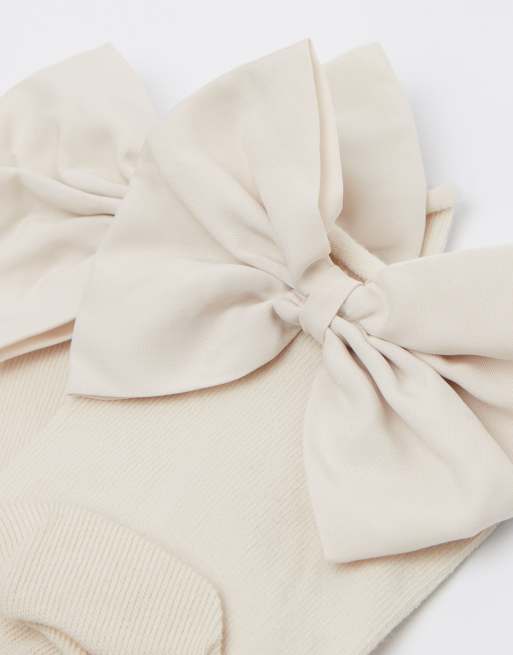 Calzedonia Bow Socks In Vintage White