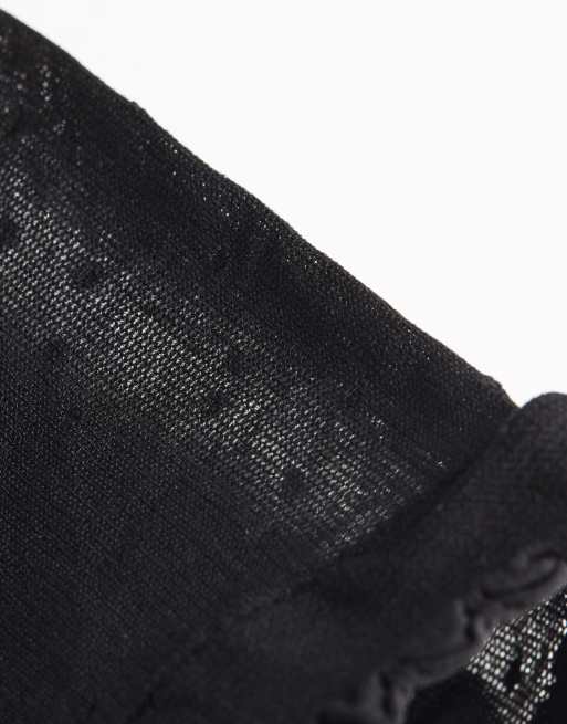 Calzedonia Classic Patterned Socks In Black Polka Dot