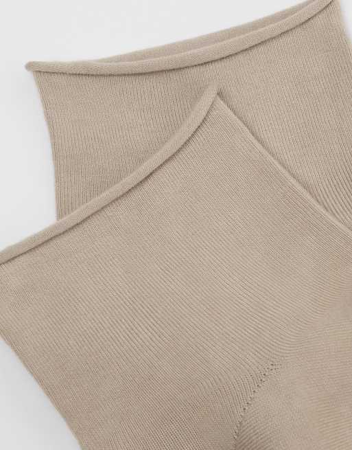 Calzedonia Cotton Bandless Short Socks In Grey