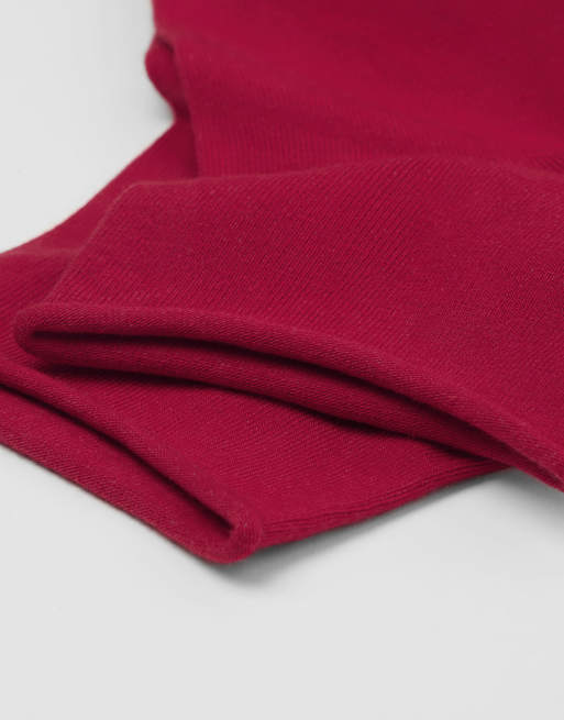 Calzedonia Cotton Bandless Short Socks In Intense Red