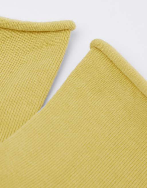 Calzedonia Cotton Bandless Short Socks In Light Lime Green