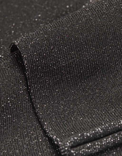Calzedonia Glitter Socks In Anthracite Black
