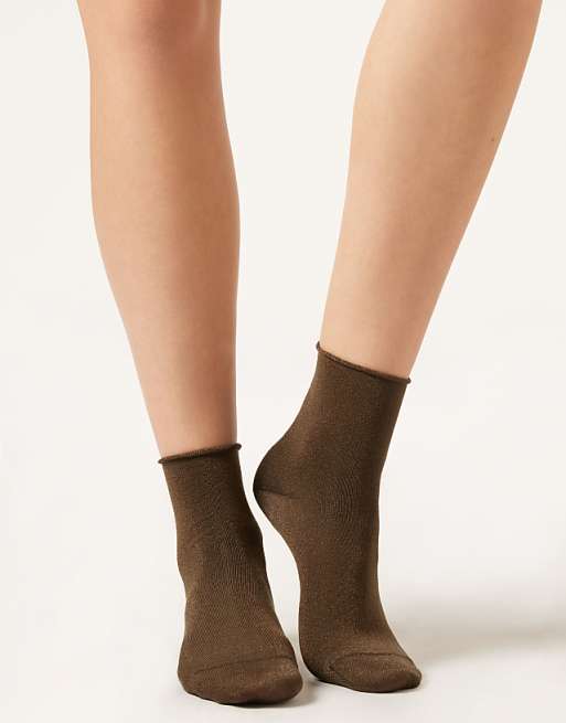Calzedonia Glitter socks in intense brown