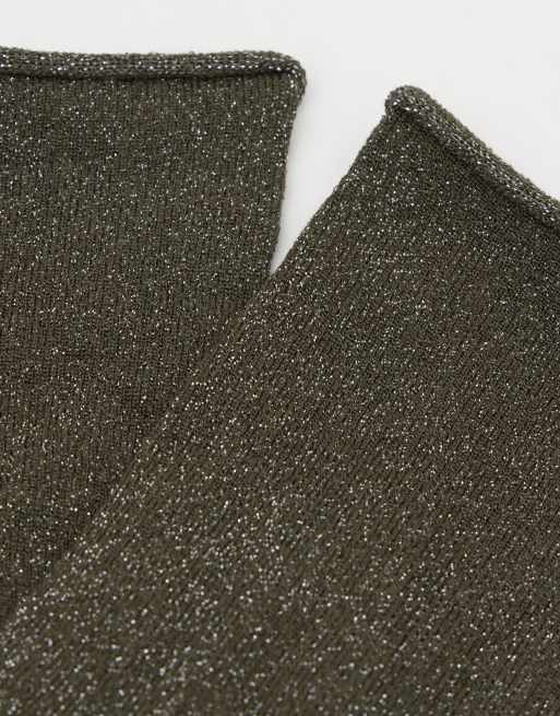Calzedonia Glitter Socks In Military Green