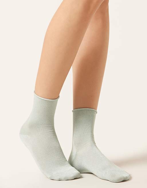 Calzedonia Glitter socks in quartz green