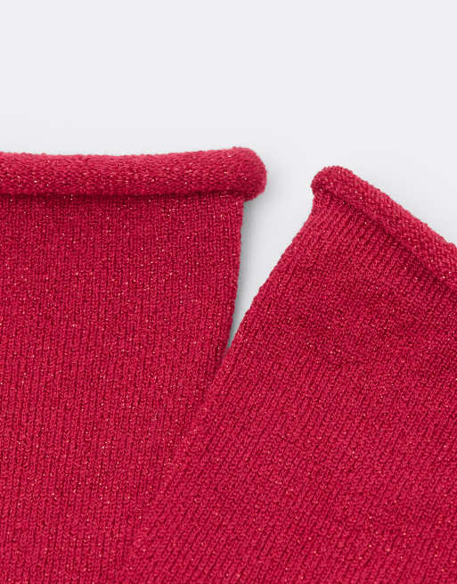 Calzedonia Glitter Socks In Red