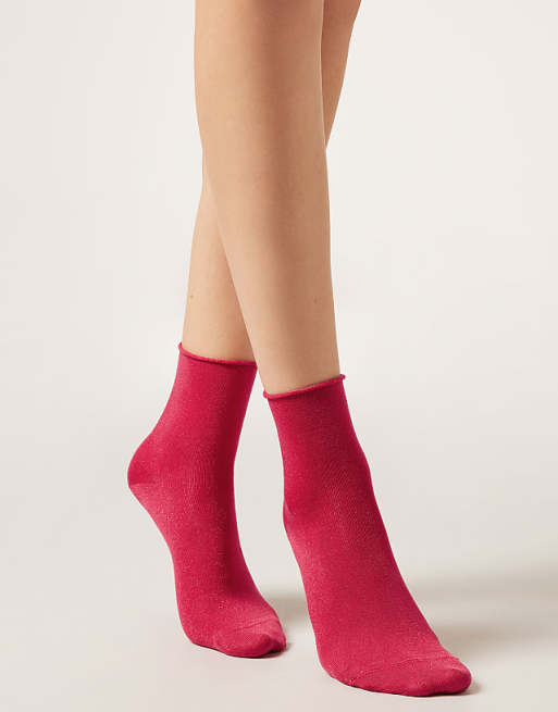 Calzedonia Glitter socks in red