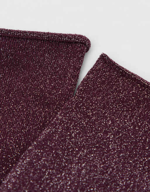 Calzedonia Glitter Socks In Violet Plum
