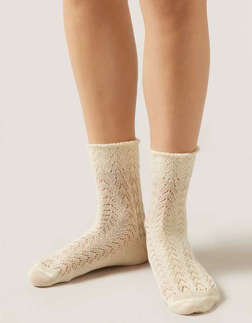 Calzedonia Openwork socks in cream