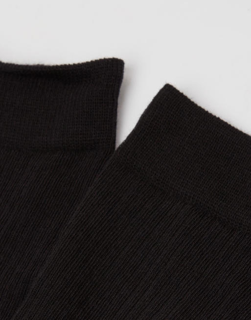 Calzedonia Ribbed Long Socks In Black