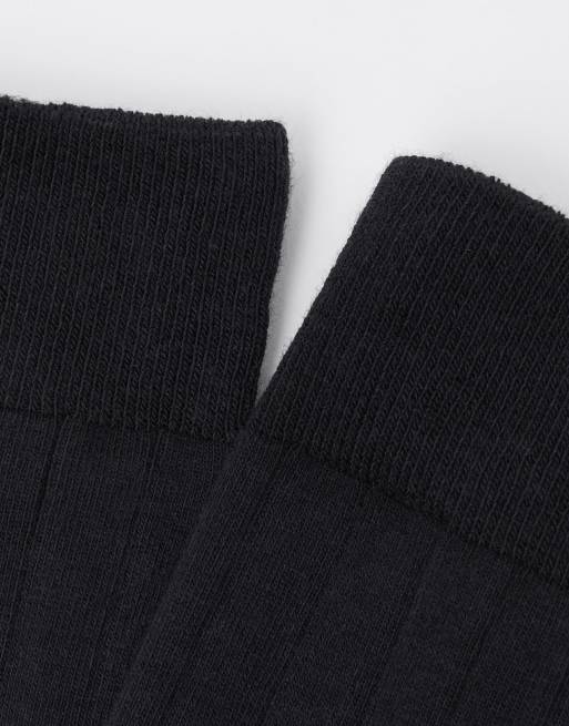 Calzedonia Ribbed Mid-calf Socks In Blue Polka Dots