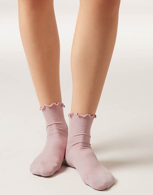 Calzedonia Ribbed socks in antique pink
