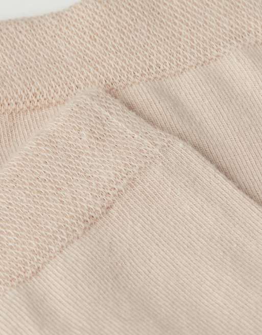 Calzedonia Trim Detail Short Socks In Natural Ginger