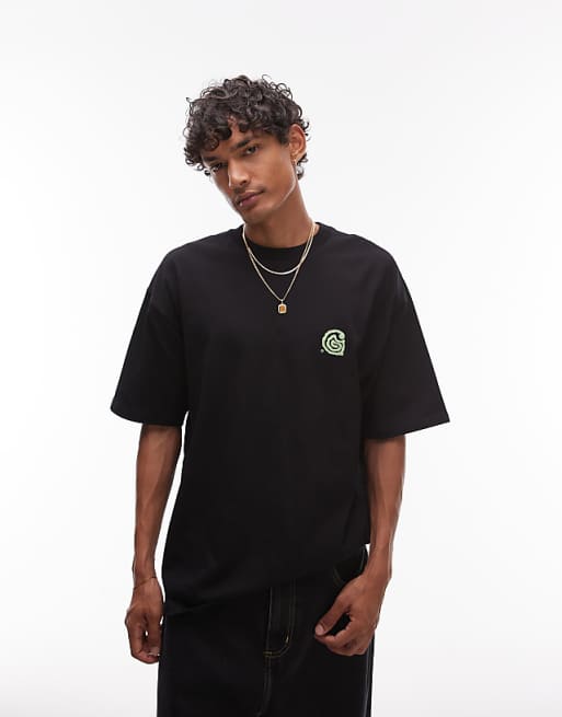 Carhartt WIP Helix Loose Fit Motif T-shirt In Black
