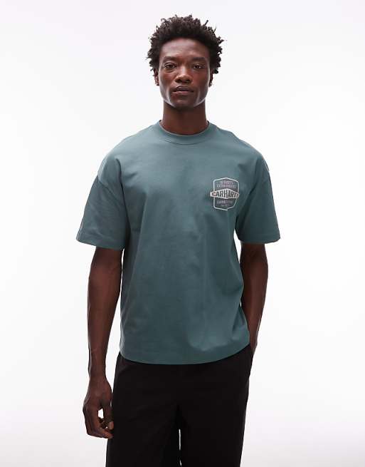 Carhartt WIP Networks T-shirt In Silver Pine Green