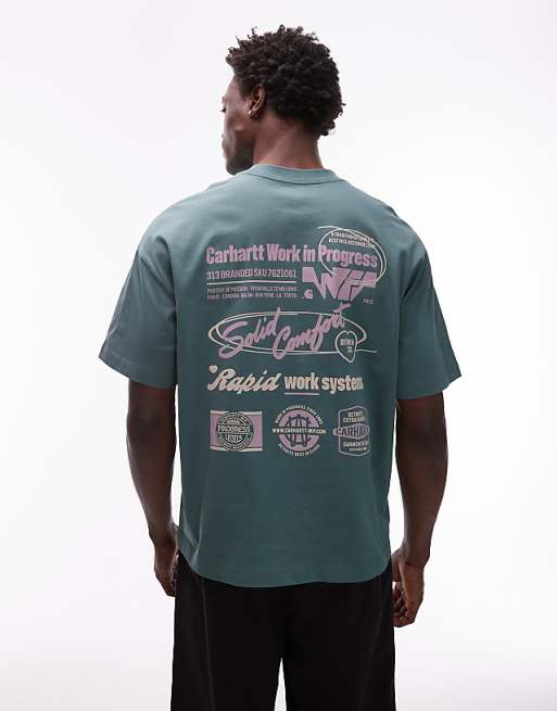 Carhartt WIP networks t-shirt in silver pine green