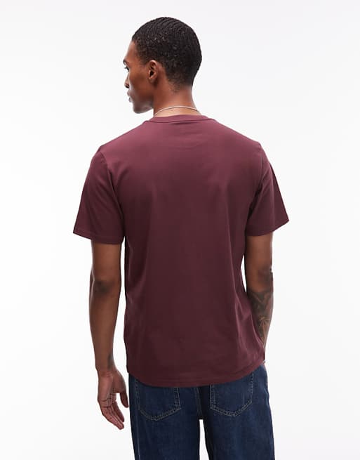 Carhartt WIP Pocket T-shirt In Burgundy