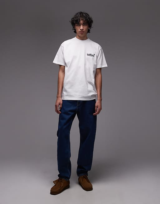 Carhartt WIP Wiptopia Script Loose Fit T-shirt In White