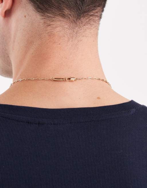 Classics 77 Fish Bone Chain Necklace In Vintage Gold
