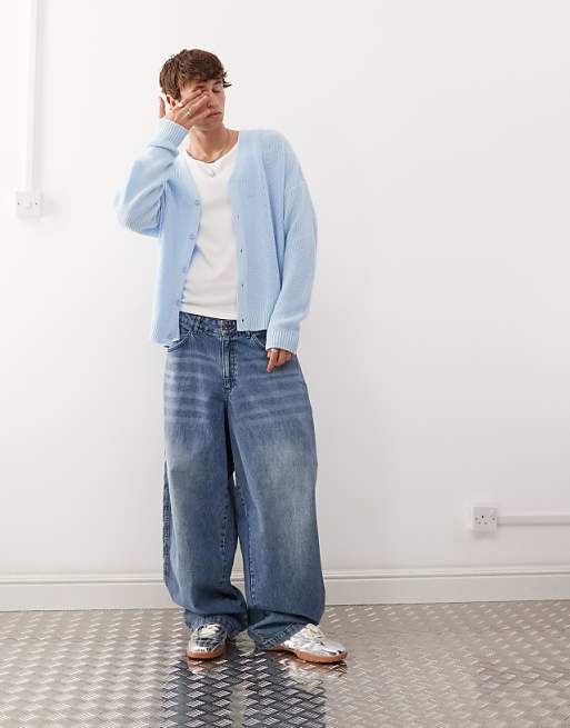 COLLUSION Boxy Cardigan In Blue