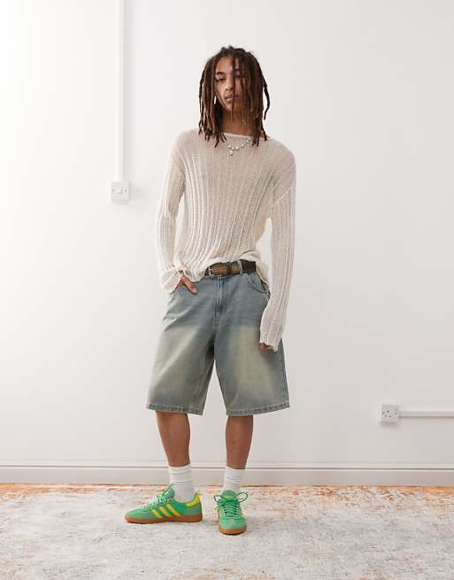 COLLUSION Knitted Lightweight Jumper In Ecru