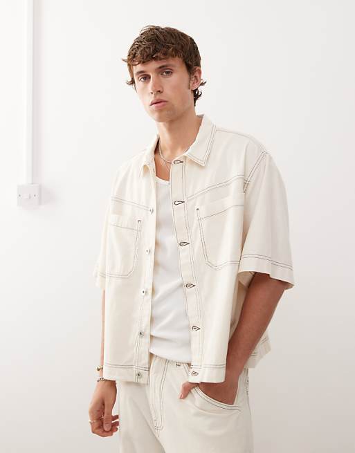 COLLUSION linen look oversized co ord