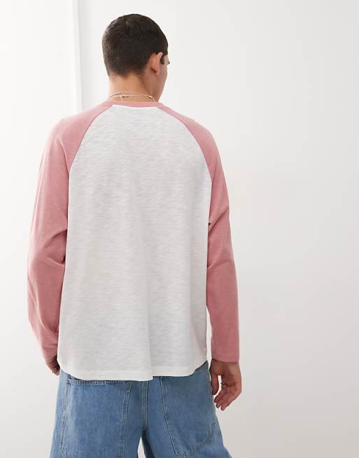 COLLUSION Raglan Skater Boxy Sports T-shirt In Slub Fabric