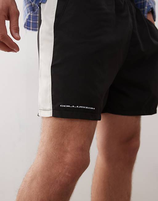 COLLUSION Sports Running Shorts In Black