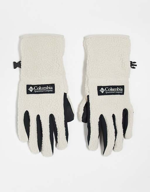 Columbia Helvetia II sherpa gloves in dark stone