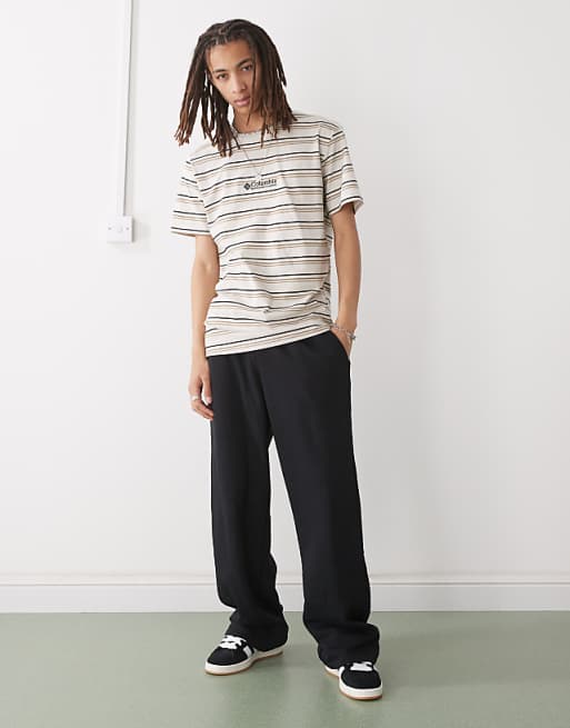 Columbia Somer Slope II Striped T-shirt In Brown