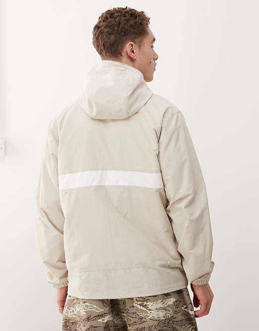 Columbia Spire Valley Hooded Windbreaker In Beige