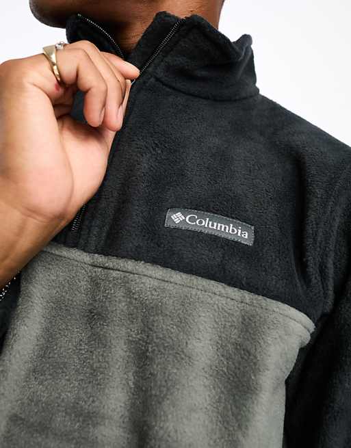 Columbia Steens Mountain Half Zip Fleece In Grey