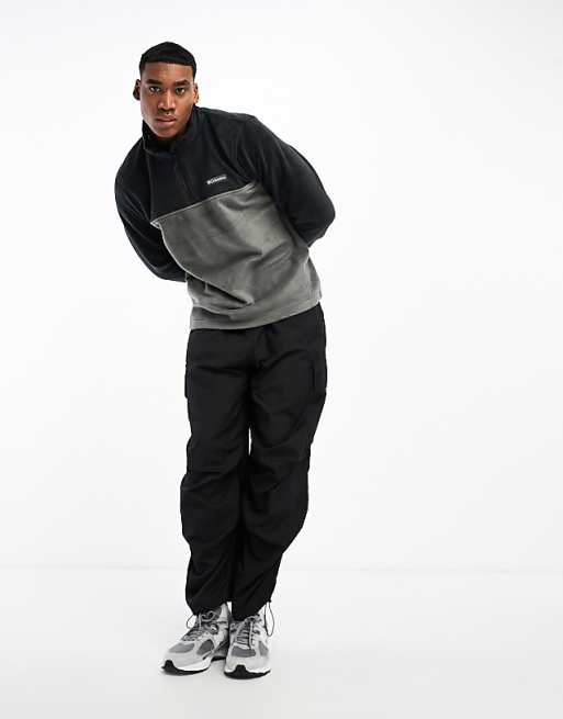 Columbia Steens Mountain Half Zip Fleece In Grey