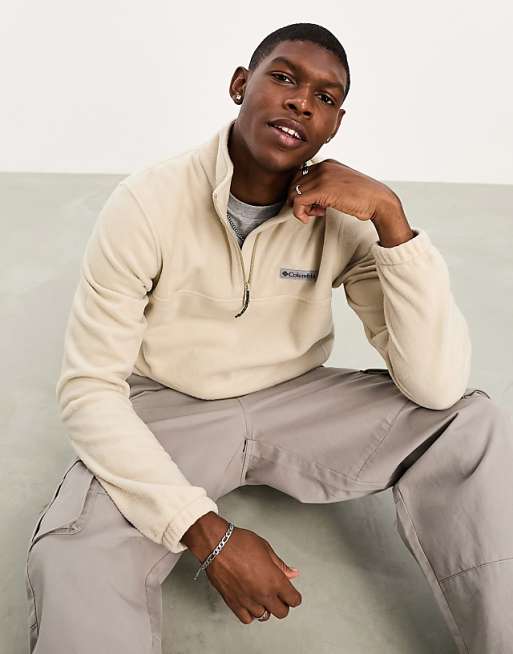 Columbia Steens Mountain Half Zip Fleece In Stone