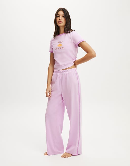Cotton On Dreamy Soft Ringer Baby Tee In Purple - PURPLE