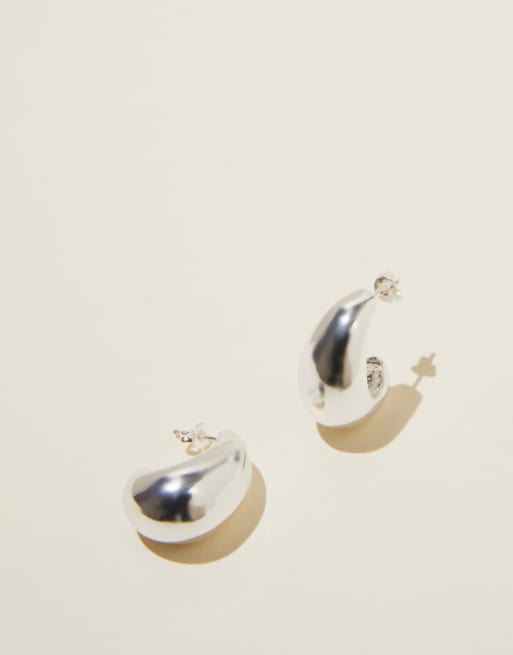 Cotton On Mid Charm Earring In Silver